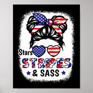Of July Star Stripes S Usa Flag Patriotic Kids Gir Poster