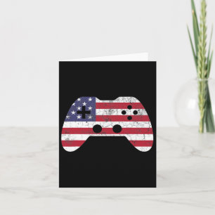 Of July T Shirt Video Game Gamer Kids Boys Men Usa Card