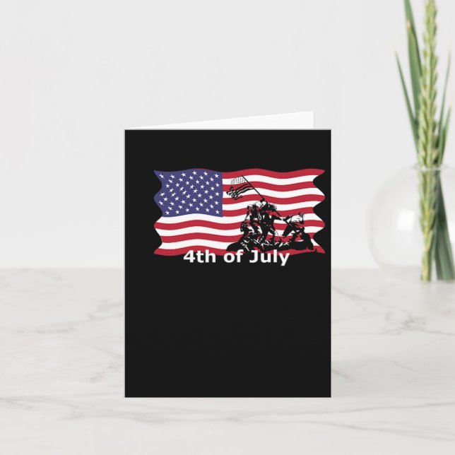 Of July T Shirts Iwo Jima  Card (Front)