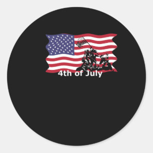 Of July T Shirts Iwo Jima Classic Round Sticker