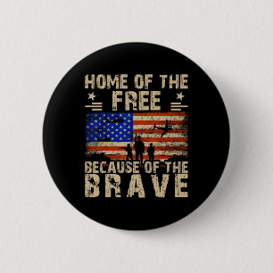Of July Usa Flag - Home Of The Free Because Of The 6 Cm Round Badge