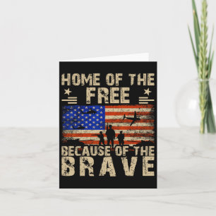 Of July Usa Flag - Home Of The Free Because Of The Card