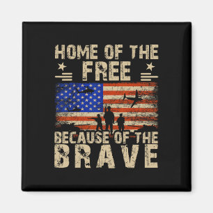 Of July Usa Flag - Home Of The Free Because Of The Magnet
