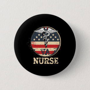 Of July Va Nurse Flag Wings Appreciation Nurse Wom 6 Cm Round Badge