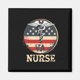 Of July Va Nurse Flag Wings Appreciation Nurse Wom Magnet
