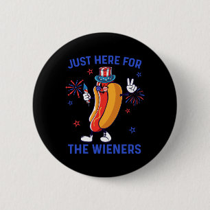 Of July Wieners Usa American Flag Patriotic Men Bo 6 Cm Round Badge