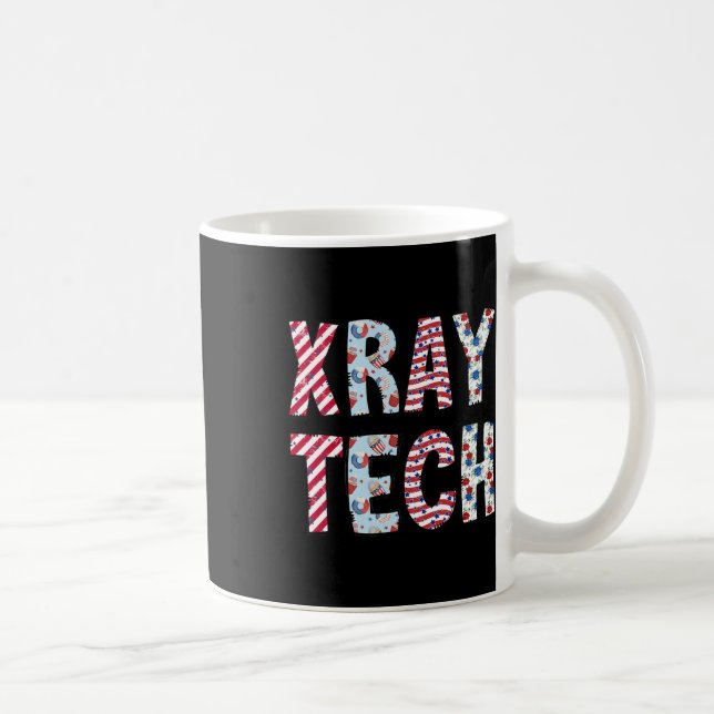 Of July X-ray Tech Independence Day American Flag  Coffee Mug (Right)