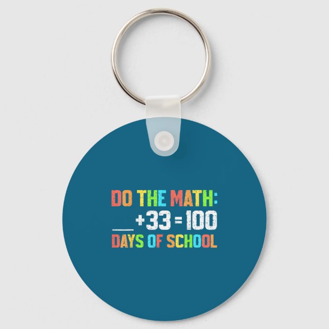 Of Kids 100th Day School Teacher 100 Key Ring (Front)