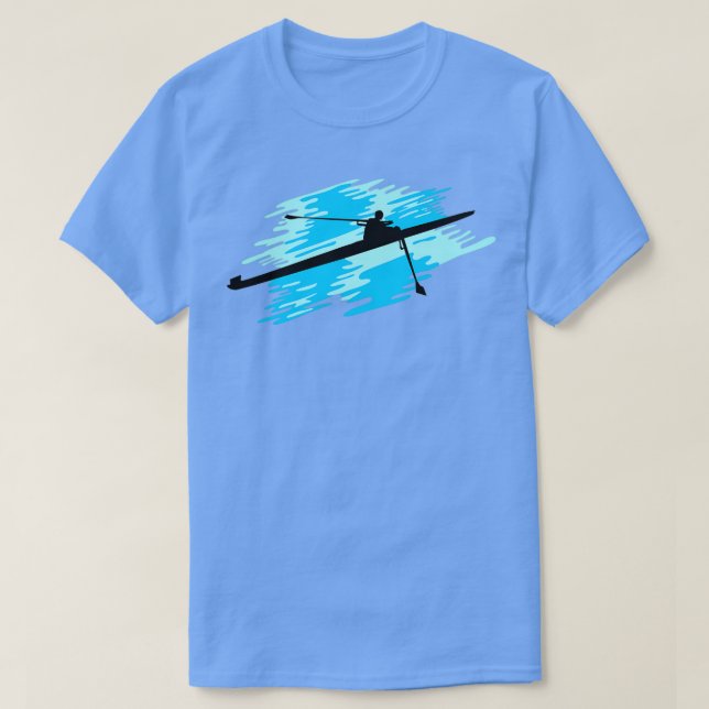 of oars single scull rowing man T-Shirt (Design Front)