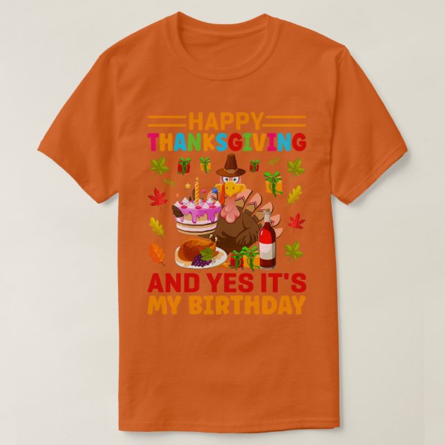 of Pizza instead Thanksgiving Happy Thanksgiving a T-Shirt (Design Front)