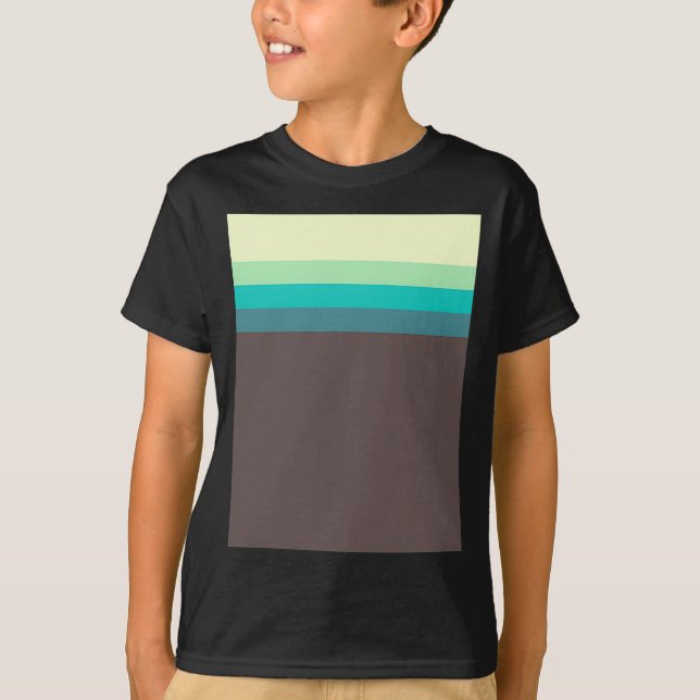 Of Pretty Stripes Pretty Greens T Shirt  (Front)