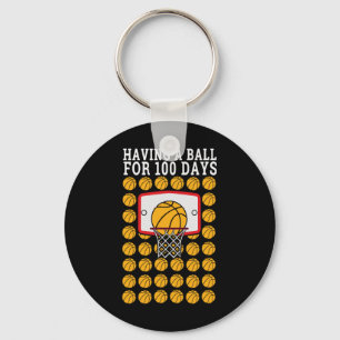 Of School 100th Day 100 Ball Sports Basketball Key Ring