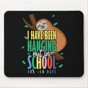 Of School Happy 100th Day 100 Hanging Sloth Mouse Pad