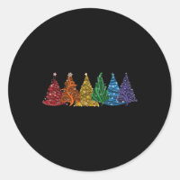 Of Six Lgbtq Pride Rainbow Christmas Trees Vector