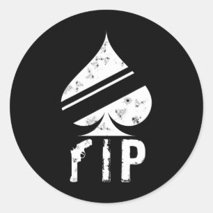 Of Spades Funny Video Game Player  Classic Round Sticker