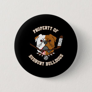 Of Sudbury Bulldog  6 Cm Round Badge