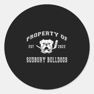 Of Sudbury Bulldog Fun 2 Classic Round Sticker