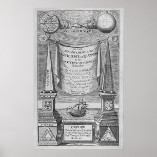 'Of the advancement and proficience of learning' Poster
