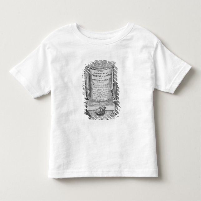 'Of the advancement and proficience of learning' Toddler T-Shirt (Front)
