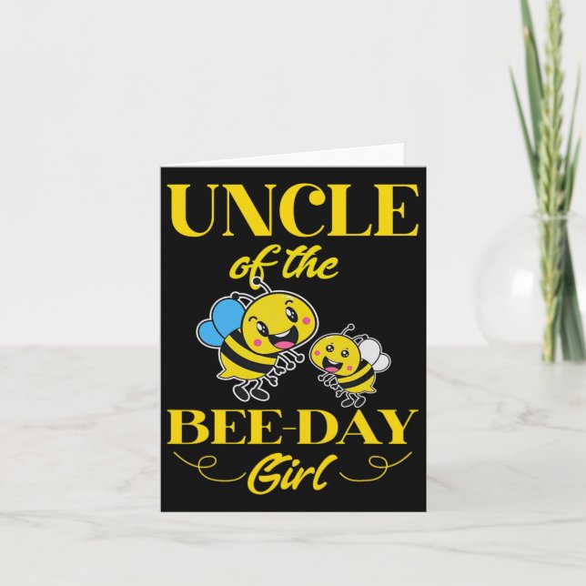 Of The Bee Day Girl Fathers Day Matching Birthday  Card (Front)