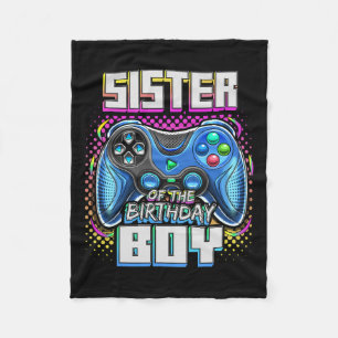 Of The Birthday Boy Matching Family Video Game Par Fleece Blanket