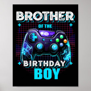 Of The Birthday Boy Matching Family Video Game Par Poster