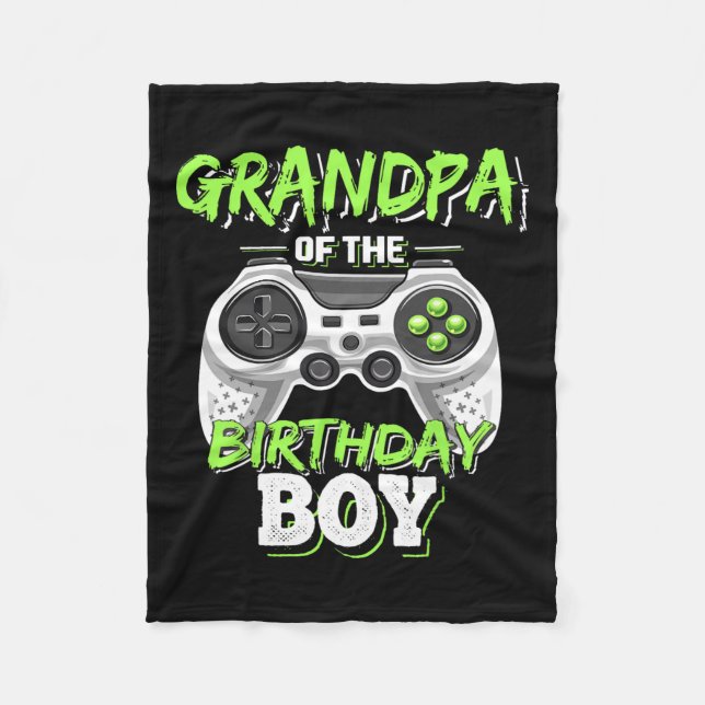 Of The Birthday Boy Matching Video Game Birthday 5 Fleece Blanket (Front)