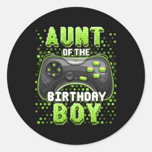 Of The Birthday Boy Matching Video Game Birthday G Classic Round Sticker