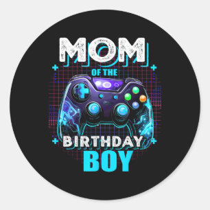 Of The Birthday Boy Matching Video Game Birthday P Classic Round Sticker