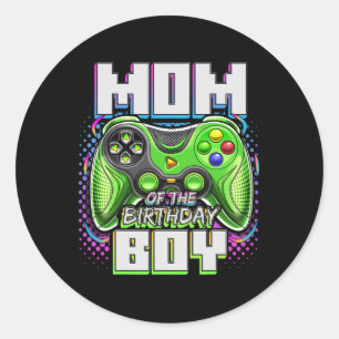 Of The Birthday Boy Matching Video Game Birthday P Classic Round Sticker