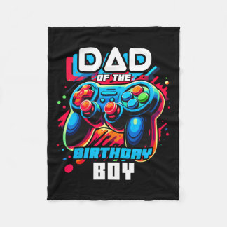 Of The Birthday Boy Matching Video Game Birthday P Fleece Blanket