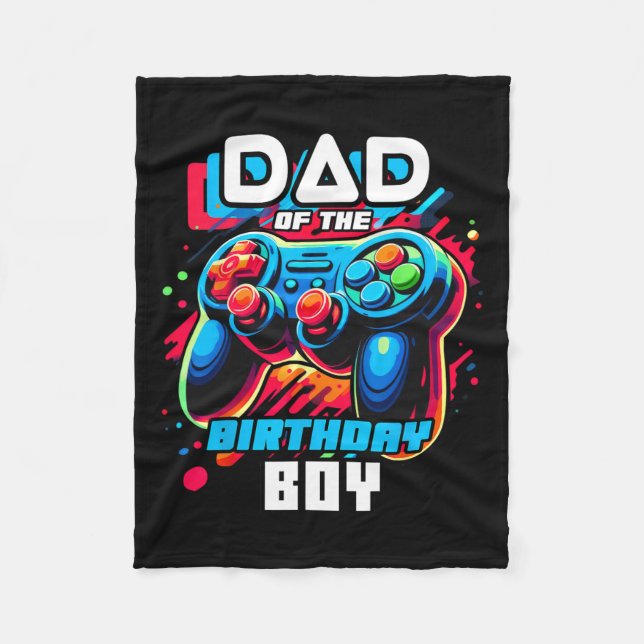 Of The Birthday Boy Matching Video Game Birthday P Fleece Blanket (Front)