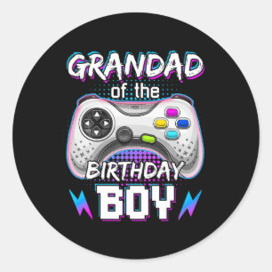 Of The Birthday Boy Video Game B-day Top Gamer Par Classic Round Sticker