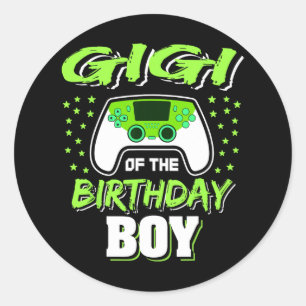 Of The Birthday Boy Video Game Decorations  Classic Round Sticker