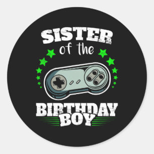Of The Birthday Boy Video Game Girls Gamer Gift  Classic Round Sticker