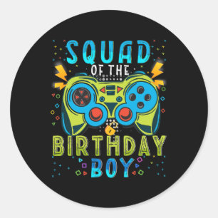 Of The Birthday Boy Video Game Matching Birthday G Classic Round Sticker