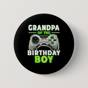 Of The Birthday Boy Video Gamer Matching Family  6 Cm Round Badge