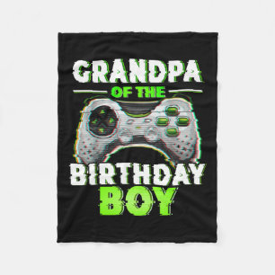 Of The Birthday Boy Video Gamer Matching Family Fleece Blanket