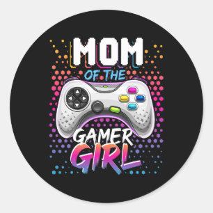 Of The Gamer Girl Matching Video Game Birthday Gif Classic Round Sticker