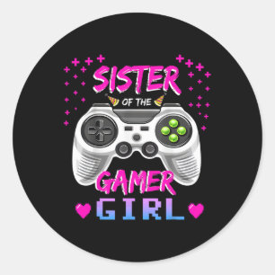 Of The Gamer Girl Video Game Birthday  Classic Round Sticker