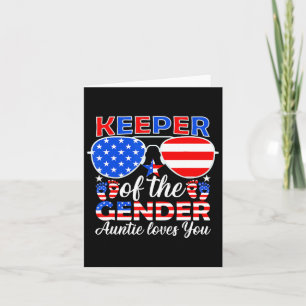 Of The Gender Auntie Loves You 4th Of July Card