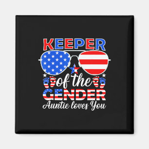 Of The Gender Auntie Loves You 4th Of July  Magnet