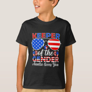 Of The Gender Auntie Loves You 4th Of July T-Shirt