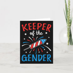 Of The Gender Reveal Funny 4th Of July Ba  Card