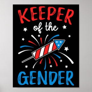 Of The Gender Reveal Funny 4th Of July Ba  Poster