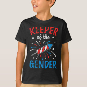 Of The Gender Reveal Funny 4th Of July Ba T-Shirt