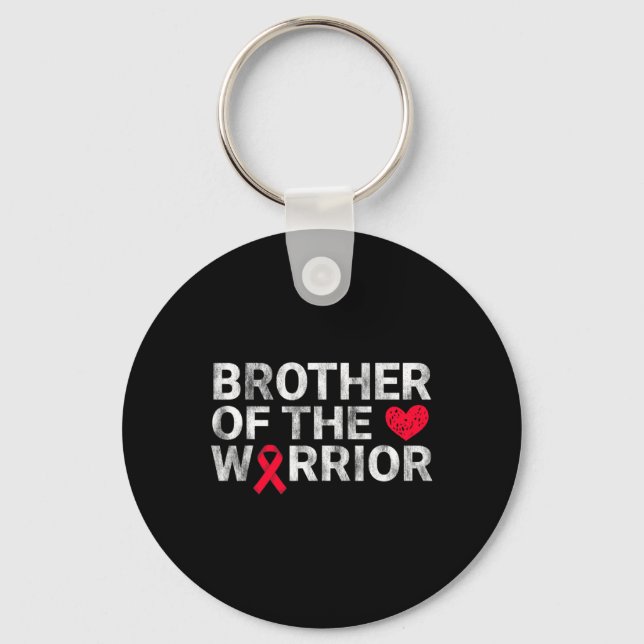 Of The Heart Warrior Heart Disease Awareness  Key Ring (Front)