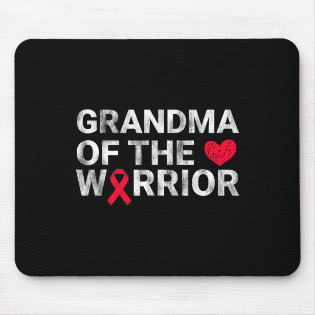 Of The Heart Warrior Heart Disease Awareness  Mouse Pad (Front)