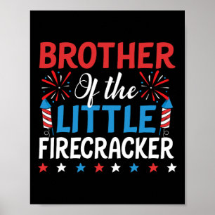 Of The Little Firecracker Shirt 4th Of July Birthd Poster