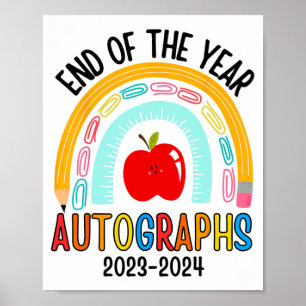 Of The Year Autographs 20232024 Last Day Of School Poster